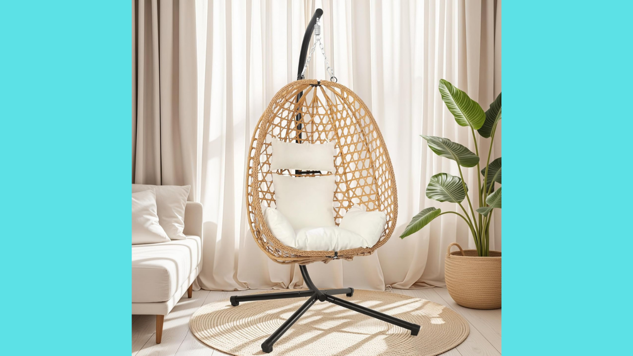 swing chair with stand