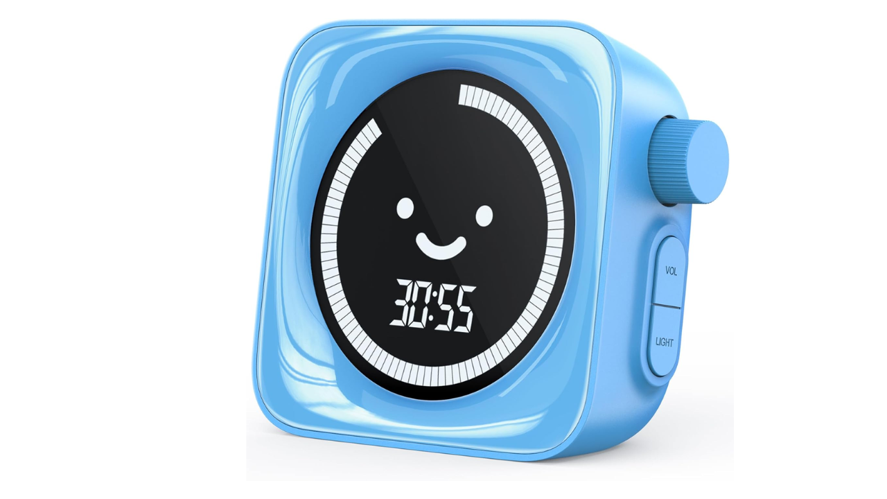 Cute digital visual timer with 99-minute countdown, designed for classroom, homeschool, and time management.