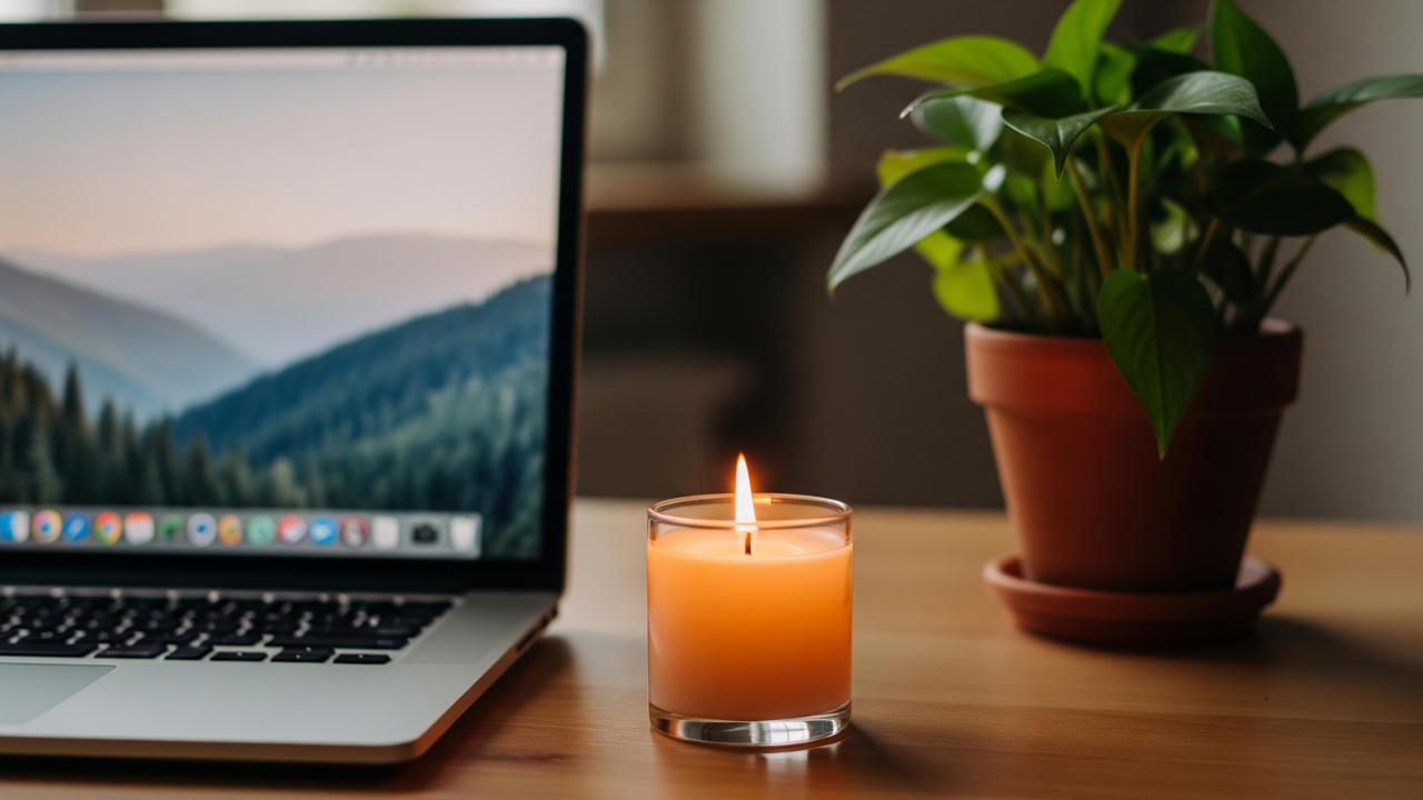 Lighting a candle for focus – daily ritual to support ADHD calm