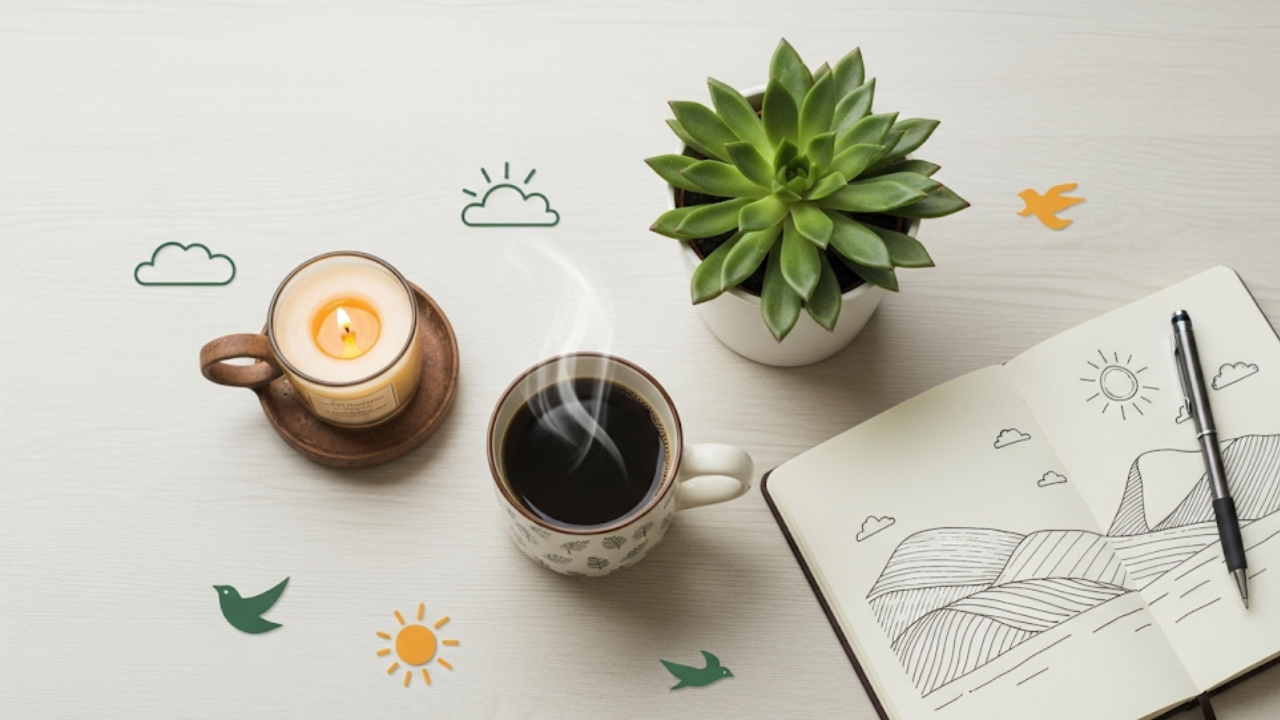 Visual guide to simple routines for ADHD with grounding rituals