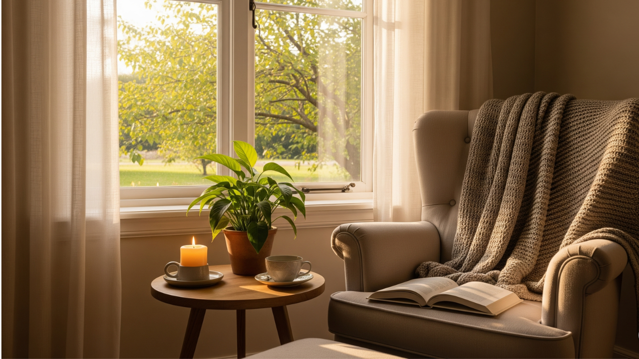 Calming home space with plants and light – mental health benefits of simple routines for ADHD