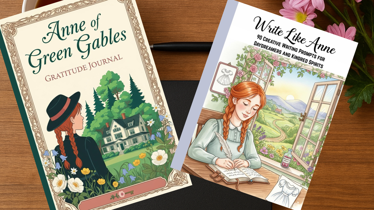 Anne of Green Gables gifts - a gratitude journal and a writing prompt book